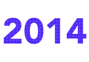 year 2014 in block letters