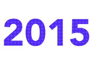 year 2015 in block letters