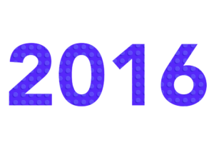 year 2016 in block letters