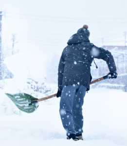 person shovelling