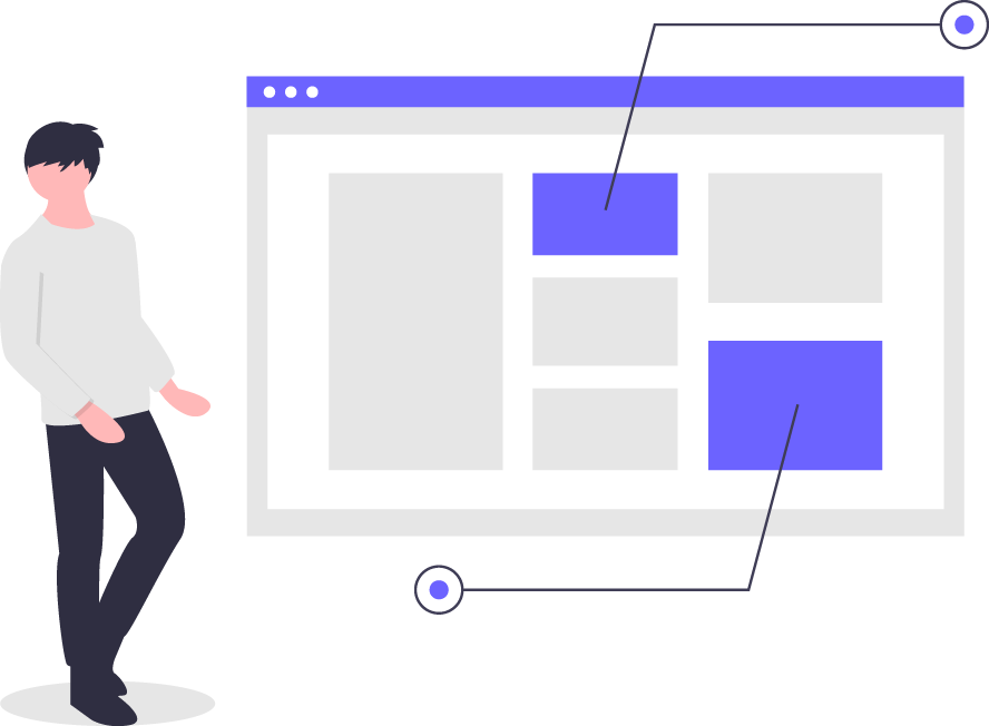 sections on a website