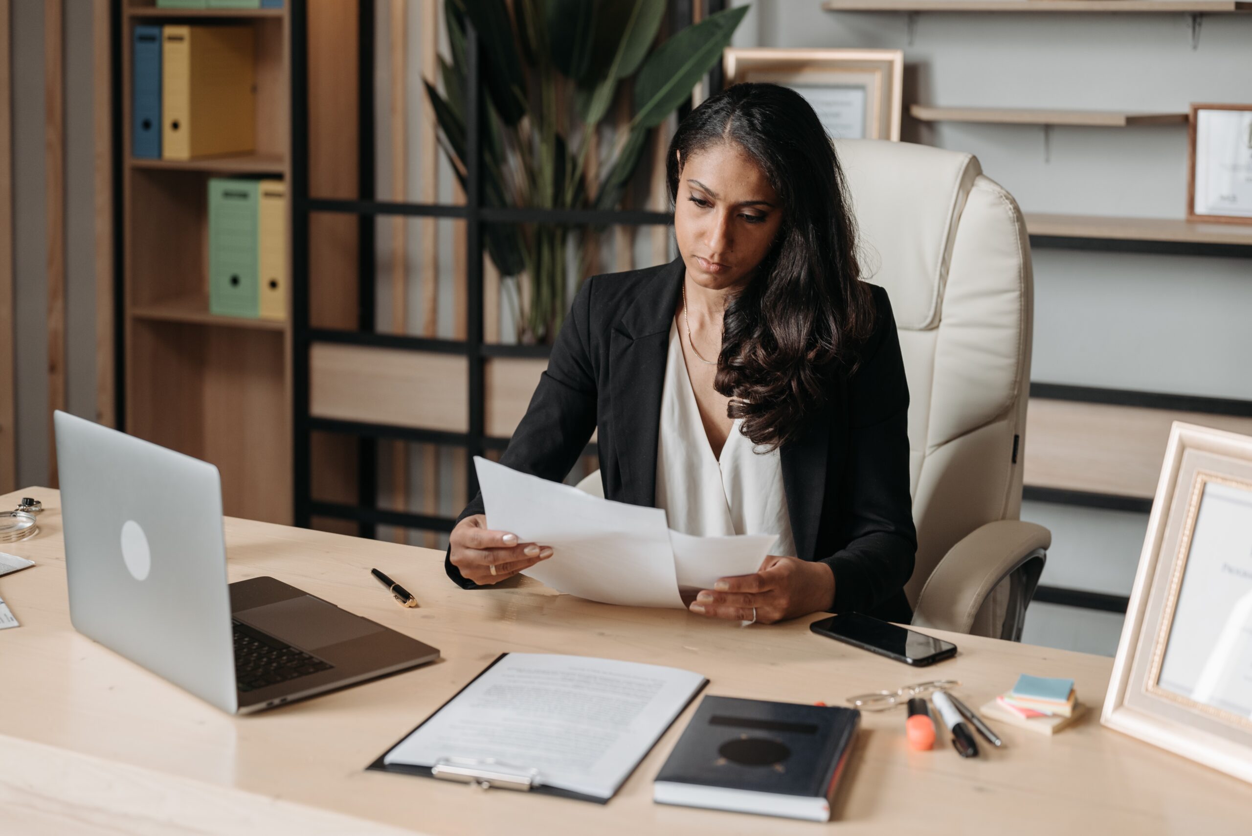 woman working in office