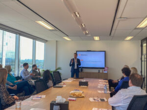 Lithuania Blog - Founder Simonas Stankus pitching